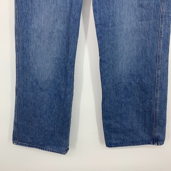 Veronica Beard Jeans Taylor Relaxed Wide Leg High Rise Blue Denim - Picture 7 of 10